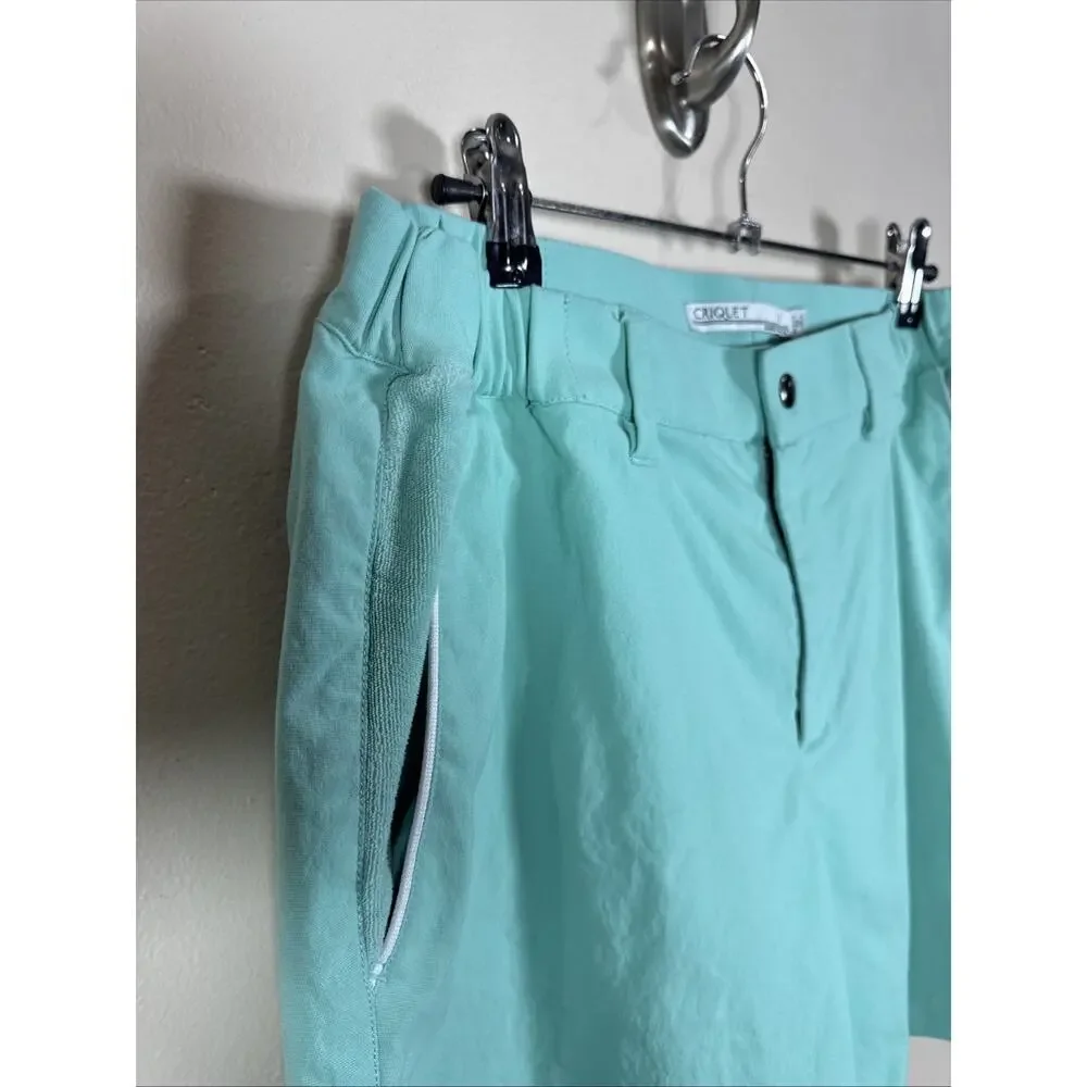 Criquet Men’s Shorts Chino Teal Preppy Tennis Old Money M